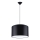 Ljuskrona med textilsladd NOVA 1xE27/15W/230V diameter 40 cm svart