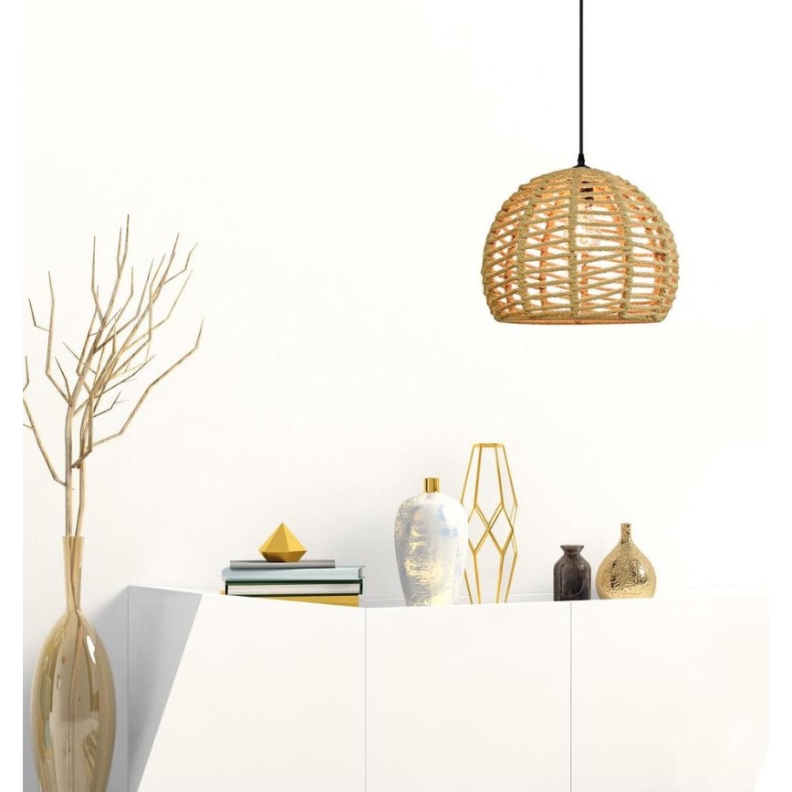 Ljuskrona med textilsladd OTIS 1xE27/20W/230V diameter 30 cm