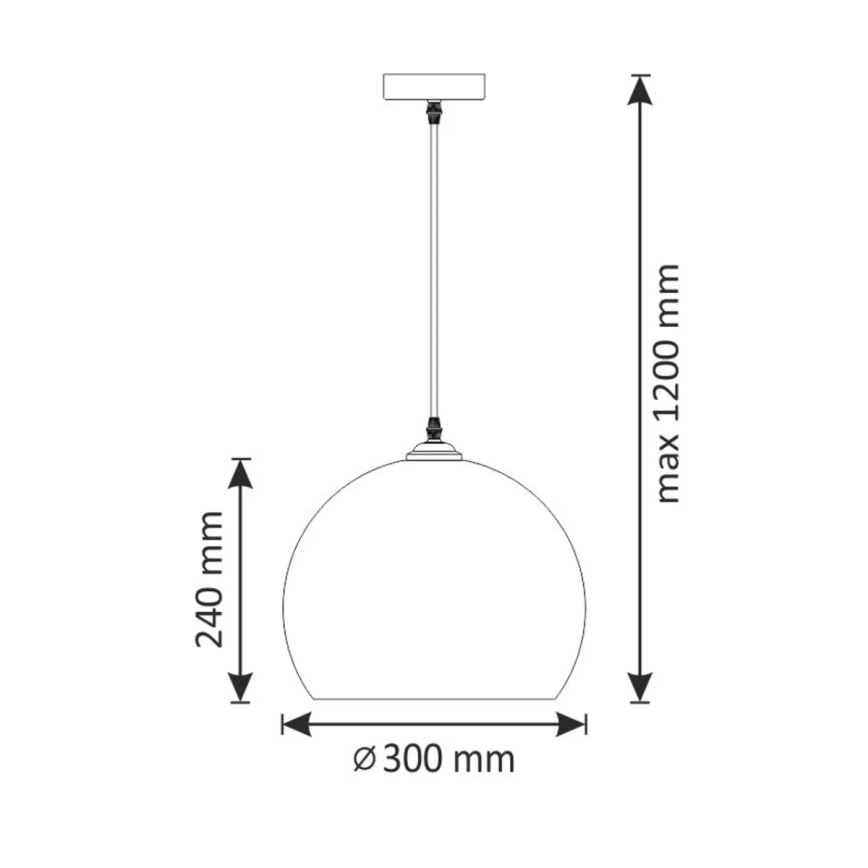 Ljuskrona med textilsladd OTIS 1xE27/20W/230V diameter 30 cm