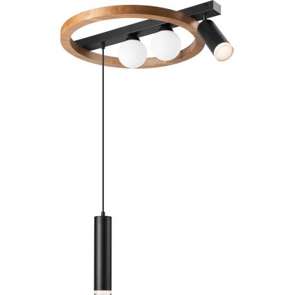 Ljuskrona med textilsladd OTIS 2xG9/5W/230V + 2xE27/15W/230V ek