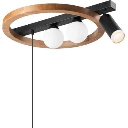 Ljuskrona med textilsladd OTIS 2xG9/5W/230V + 2xE27/15W/230V ek