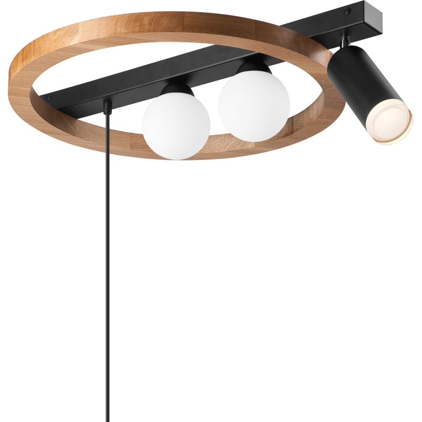 Ljuskrona med textilsladd OTIS 2xG9/5W/230V + 2xE27/15W/230V ek