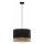 Ljuskrona med textilsladd PAGLIA 1xE27/15W/230V svart/rotting