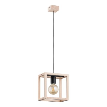 Ljuskrona med textilsladd PAKO 1xE27/15W/230V beige