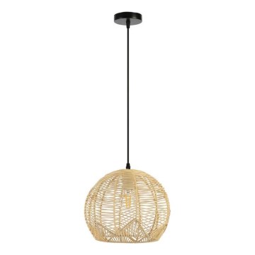 Ljuskrona med textilsladd PELO 1xE27/40W/230V diameter 30 cm rotting