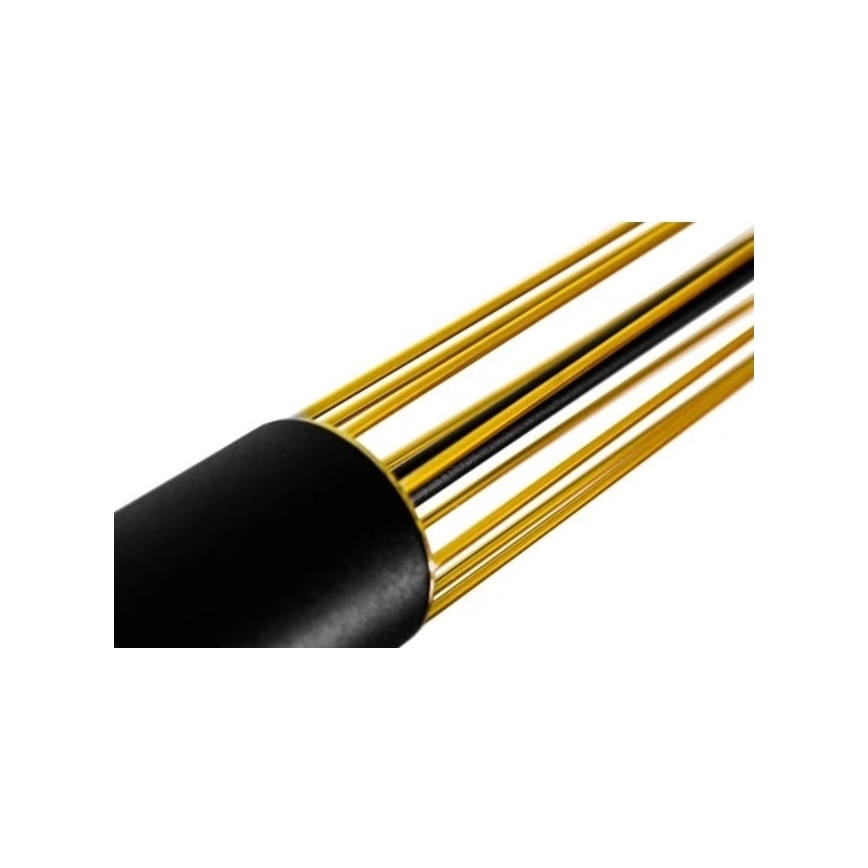 Ljuskrona med textilsladd PRESCOT 2xGU10/40W/230V gyllene