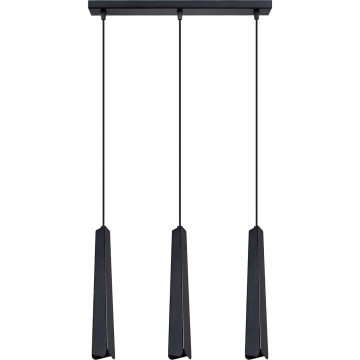 Ljuskrona med textilsladd PRYSM 3xG9/8W/230V svart