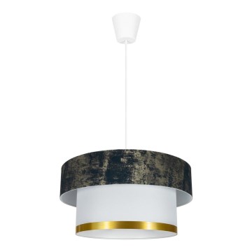 Ljuskrona med textilsladd RESSA 1xE27/60W/230V grön