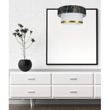 Ljuskrona med textilsladd RESSA 1xE27/60W/230V grön