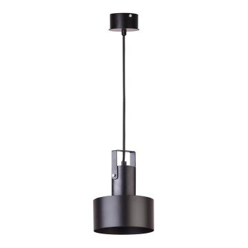 Ljuskrona med textilsladd RIF 1xE27/60W/230V svart