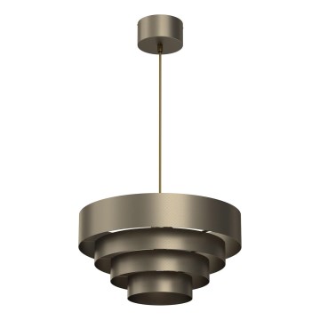 Ljuskrona med textilsladd RINGS 1xE27/15W/230V mässing