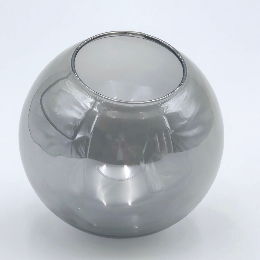 Ljuskrona med textilsladd ROLLO 1xE14/5W/230V matt krom/rökig