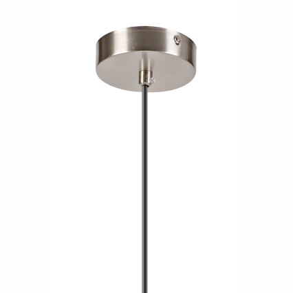 Ljuskrona med textilsladd ROLLO 1xE14/5W/230V matt krom/rökig