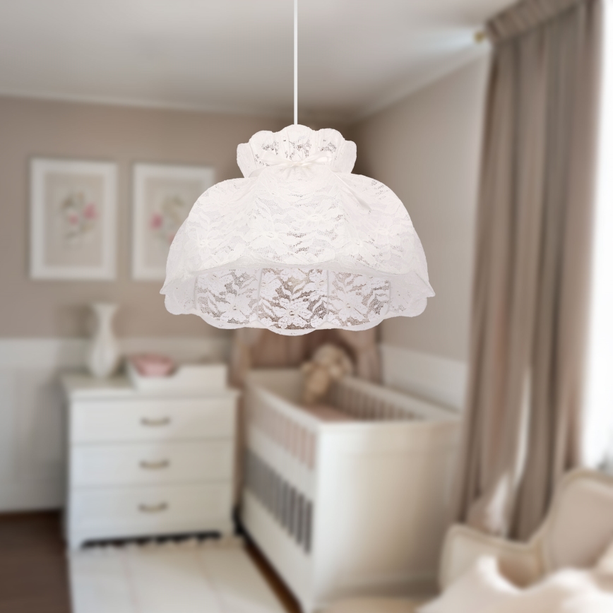 Ljuskrona med textilsladd ROSSINI 1xE27/40W/230V