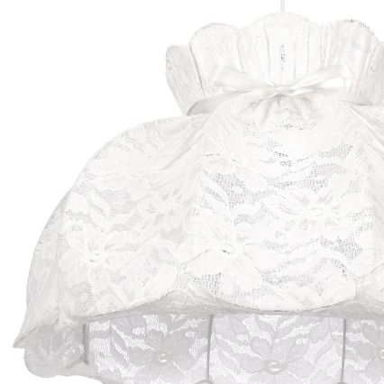 Ljuskrona med textilsladd ROSSINI 1xE27/40W/230V