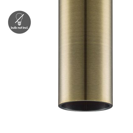 Ljuskrona med textilsladd SAGA 1xE27/40W/230V mässing