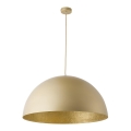 Ljuskrona med textilsladd SFERA 1xE27/60W/230V diameter 70 cm guld