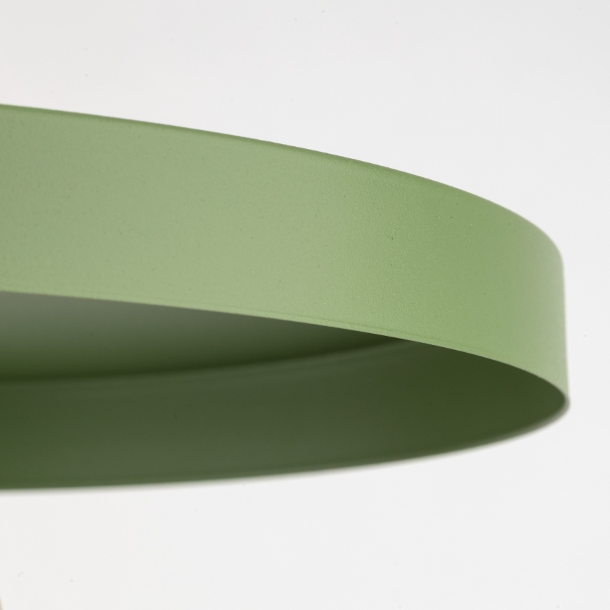 Ljuskrona med textilsladd SILA 1xE27/15W/230V diameter 30 cm grön