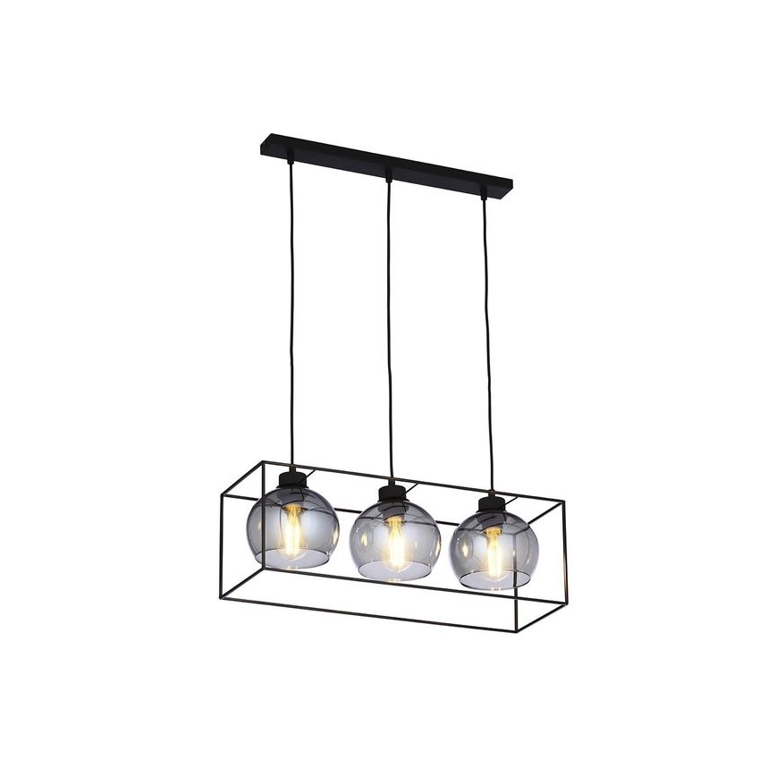 Ljuskrona med textilsladd SION 3xE27/15W/230V