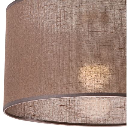 Ljuskrona med textilsladd SIRJA 1xE27/60W/230V brun