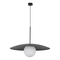 Ljuskrona med textilsladd SLATE 1xE27/15W/230V diameter 65 cm svart
