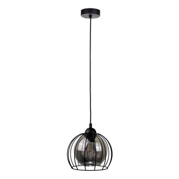 Ljuskrona med textilsladd SOLO BLACK 1xE27/60W/230V