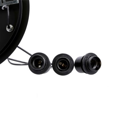 Ljuskrona med textilsladd SPIEGA 3xE27/60W/230V guld/svart