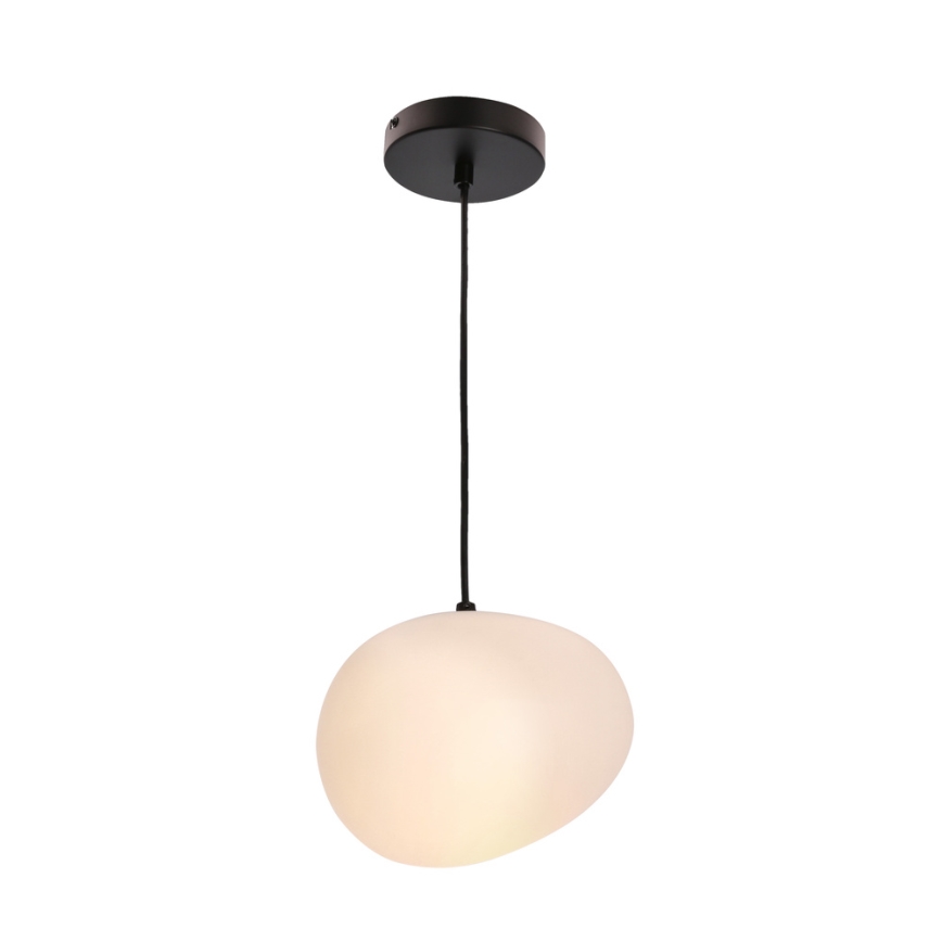 Ljuskrona med textilsladd STONES 1xE27/40W/230V diameter 20 cm