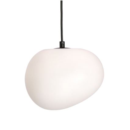 Ljuskrona med textilsladd STONES 1xE27/40W/230V diameter 20 cm