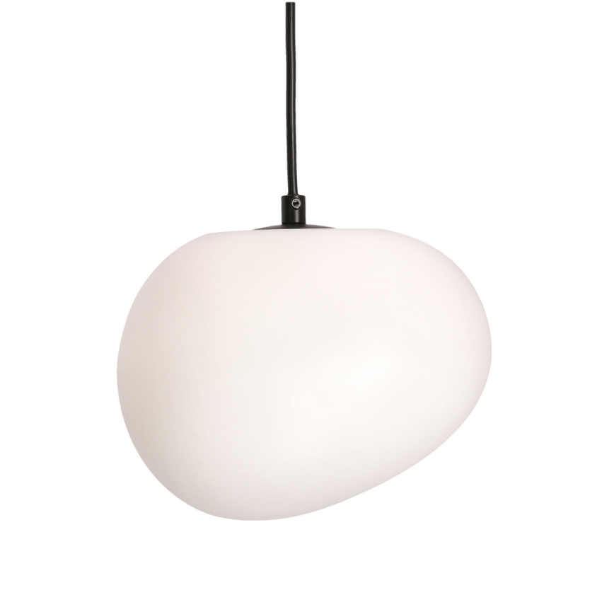 Ljuskrona med textilsladd STONES 1xE27/40W/230V diameter 20 cm