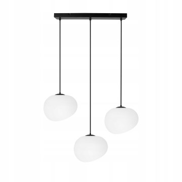Ljuskrona med textilsladd STONES 3xE27/40W/230V