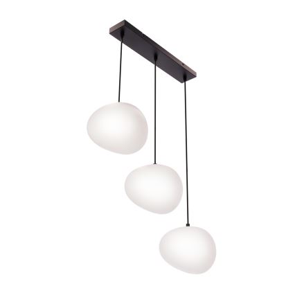 Ljuskrona med textilsladd STONES 3xE27/40W/230V