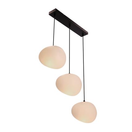 Ljuskrona med textilsladd STONES 3xE27/40W/230V