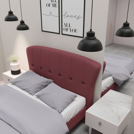 Ljuskrona med textilsladd SVEN 1xE27/15W/230V svart