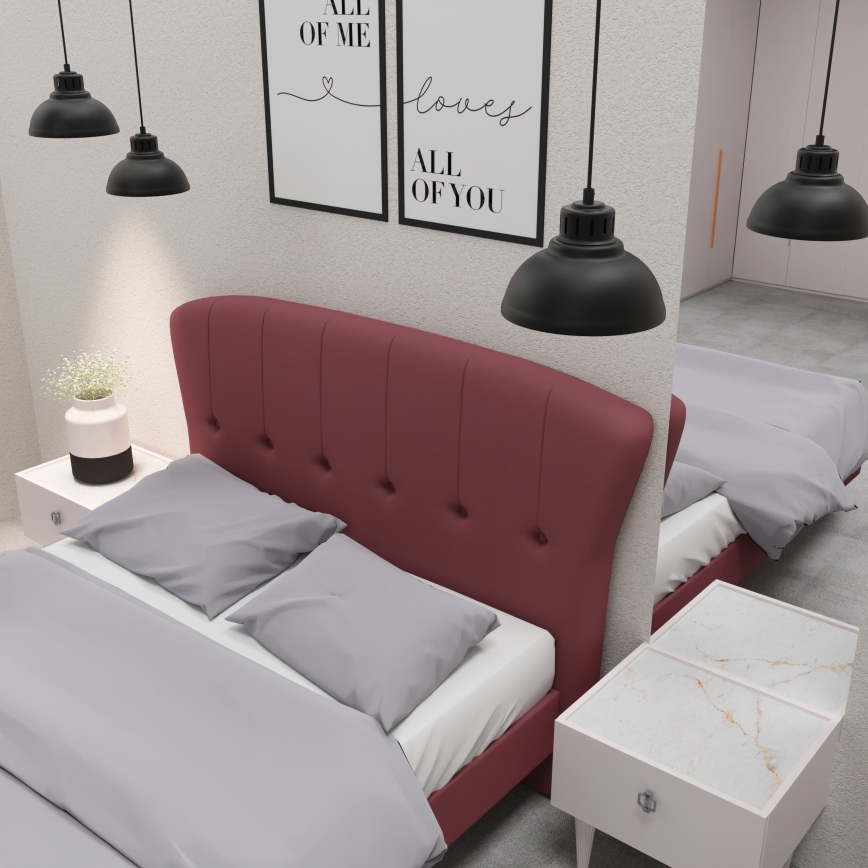 Ljuskrona med textilsladd SVEN 1xE27/15W/230V svart