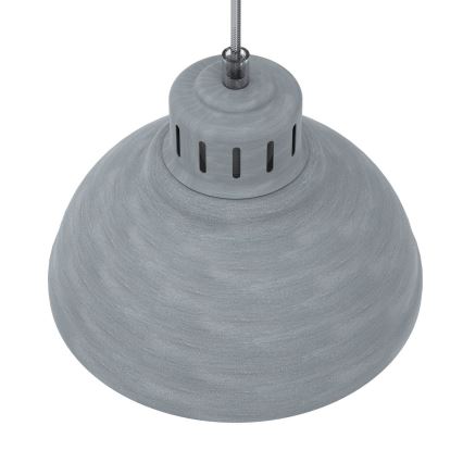 Ljuskrona med textilsladd SVEN 2xE27/15W/230V grå