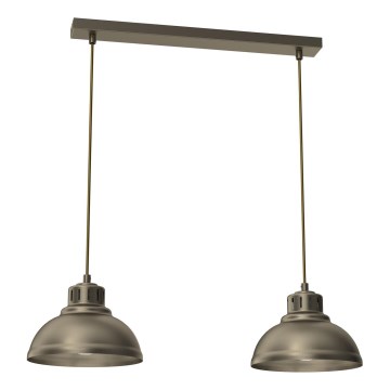 Ljuskrona med textilsladd SVEN 2xE27/15W/230V mässing