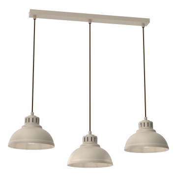 Ljuskrona med textilsladd SVEN 3xE27/15W/230V beige