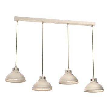 Ljuskrona med textilsladd SVEN 4xE27/15W/230V beige