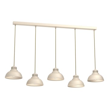 Ljuskrona med textilsladd SVEN 5xE27/15W/230V beige