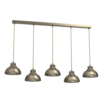 Ljuskrona med textilsladd SVEN 5xE27/15W/230V mässing