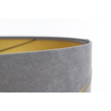 Ljuskrona med textilsladd SWING 1xE27/60W/230V grå/guld