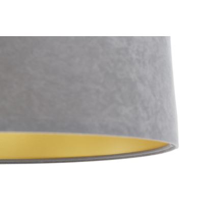 Ljuskrona med textilsladd SWING 1xE27/60W/230V grå/vit/guld