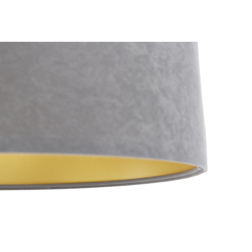 Ljuskrona med textilsladd SWING 1xE27/60W/230V grå/vit/guld