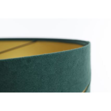 Ljuskrona med textilsladd SWING 1xE27/60W/230V grön/guld