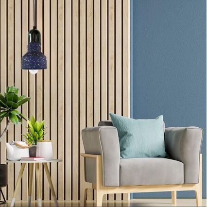 Ljuskrona med textilsladd TERRAZZO 1xE27/60W/230V diameter 12 cm svart