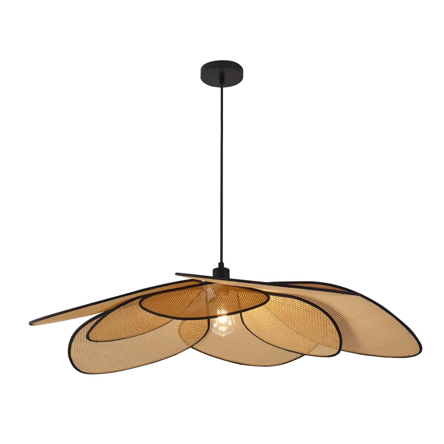 Ljuskrona med textilsladd TOBAGO 1xE27/20W/230V diameter 100 cm beige