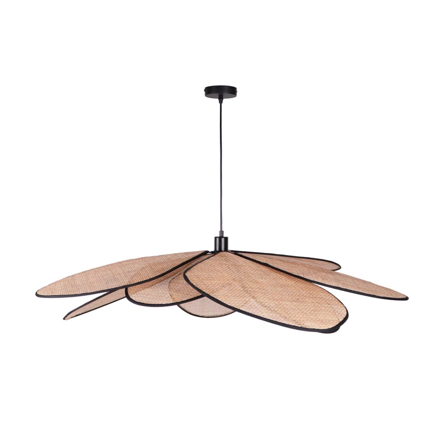 Ljuskrona med textilsladd TOBAGO 1xE27/20W/230V diameter 100 cm beige