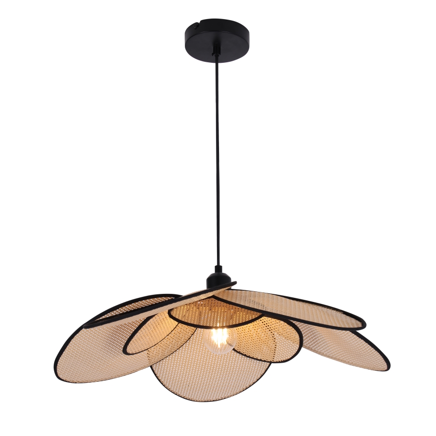 Ljuskrona med textilsladd TOBAGO 1xE27/20W/230V diameter 60 cm beige