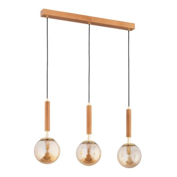 Ljuskrona med textilsladd TORI 3xE14/40W/230V